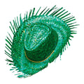 Chapeau De Paille Vert Pour Festival Dété