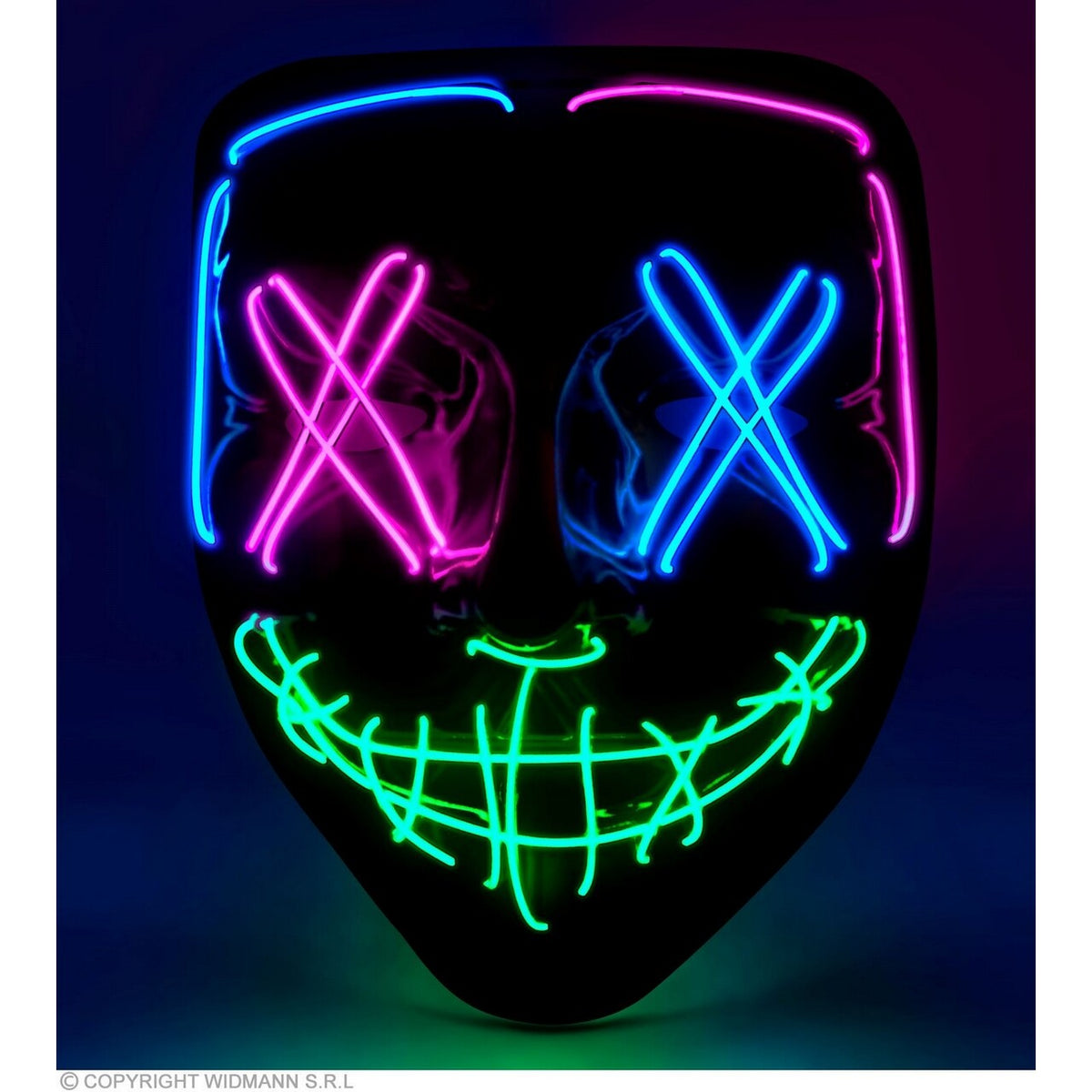 Op deze afbeelding zie je een Accessoires, van het merk Widmann. The Purge Masker Met Gekleurd Licht