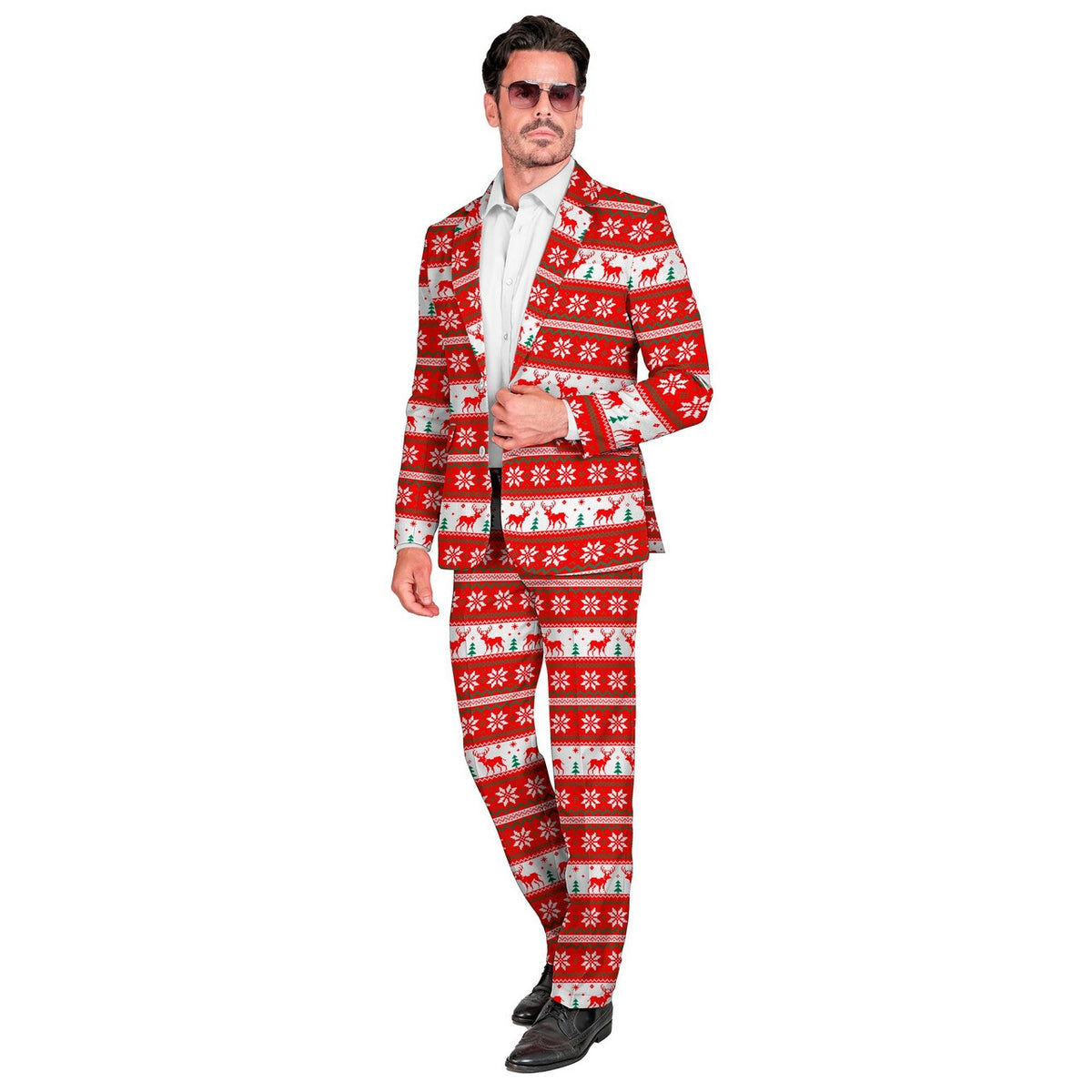 Op deze afbeelding zie je een Kostuums, van het merk Widmann. Klaar Voor De Kerst Man Kostuum