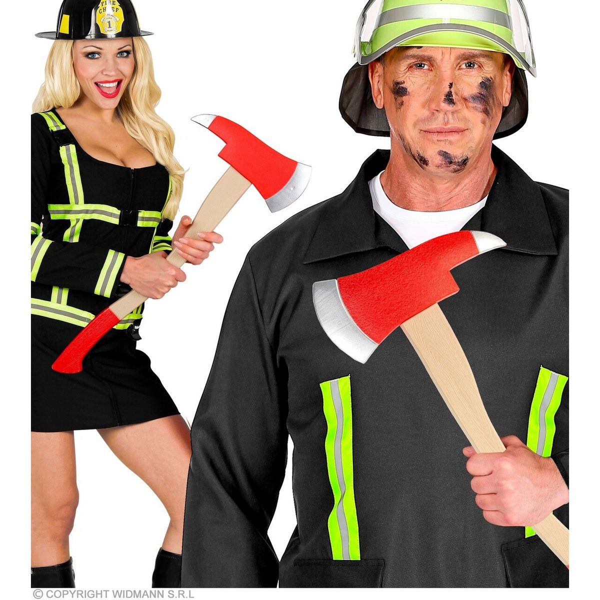 Op deze afbeelding zie je een Accessoires, van het merk Widmann. Bijl Brandweerman