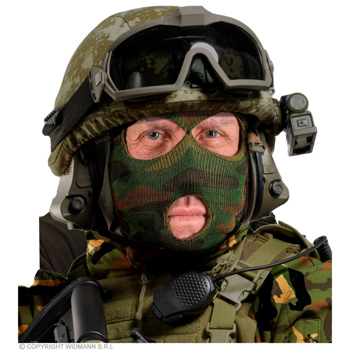 Op deze afbeelding zie je een Accessoires, van het merk Widmann. Bivakmuts Camouflage