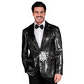 Veste à Paillettes Noir Maître Du Spectacle