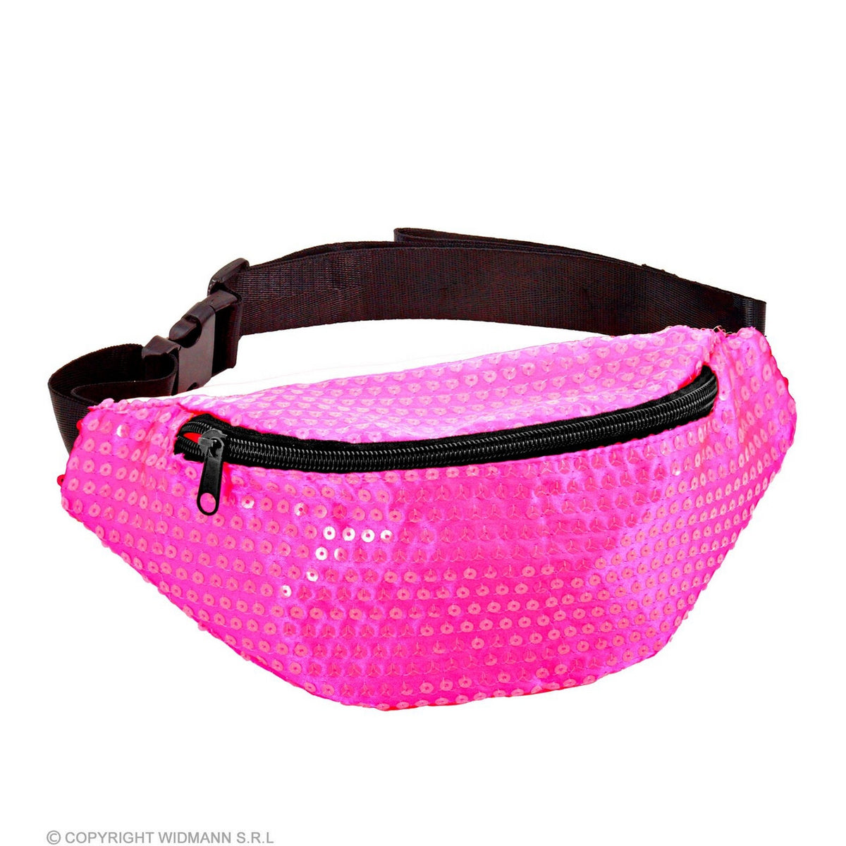 Op deze afbeelding zie je een Accessoires, van het merk Widmann. Pailletten Heuptas Neon Roze