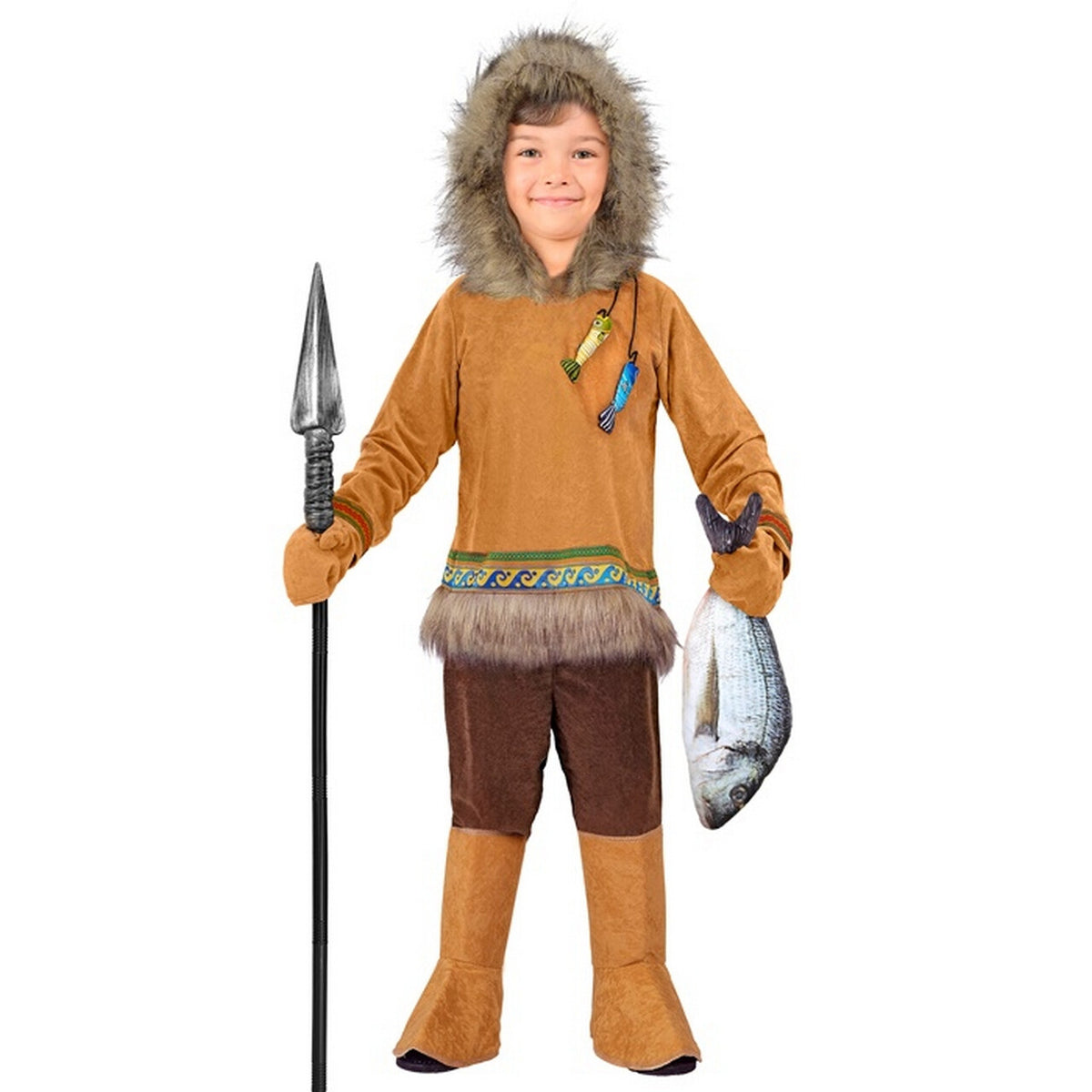Op deze afbeelding zie je een Kostuums, van het merk Widmann. Kleine Minik Inuk Kind Kostuum