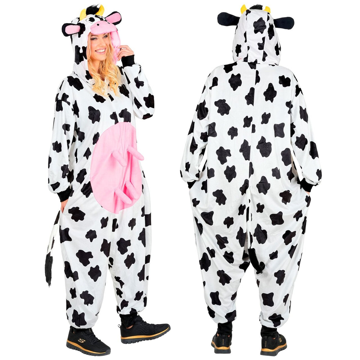 Op deze afbeelding zie je een Kostuums, van het merk Widmann. Koetje Boe Onesie Kostuum