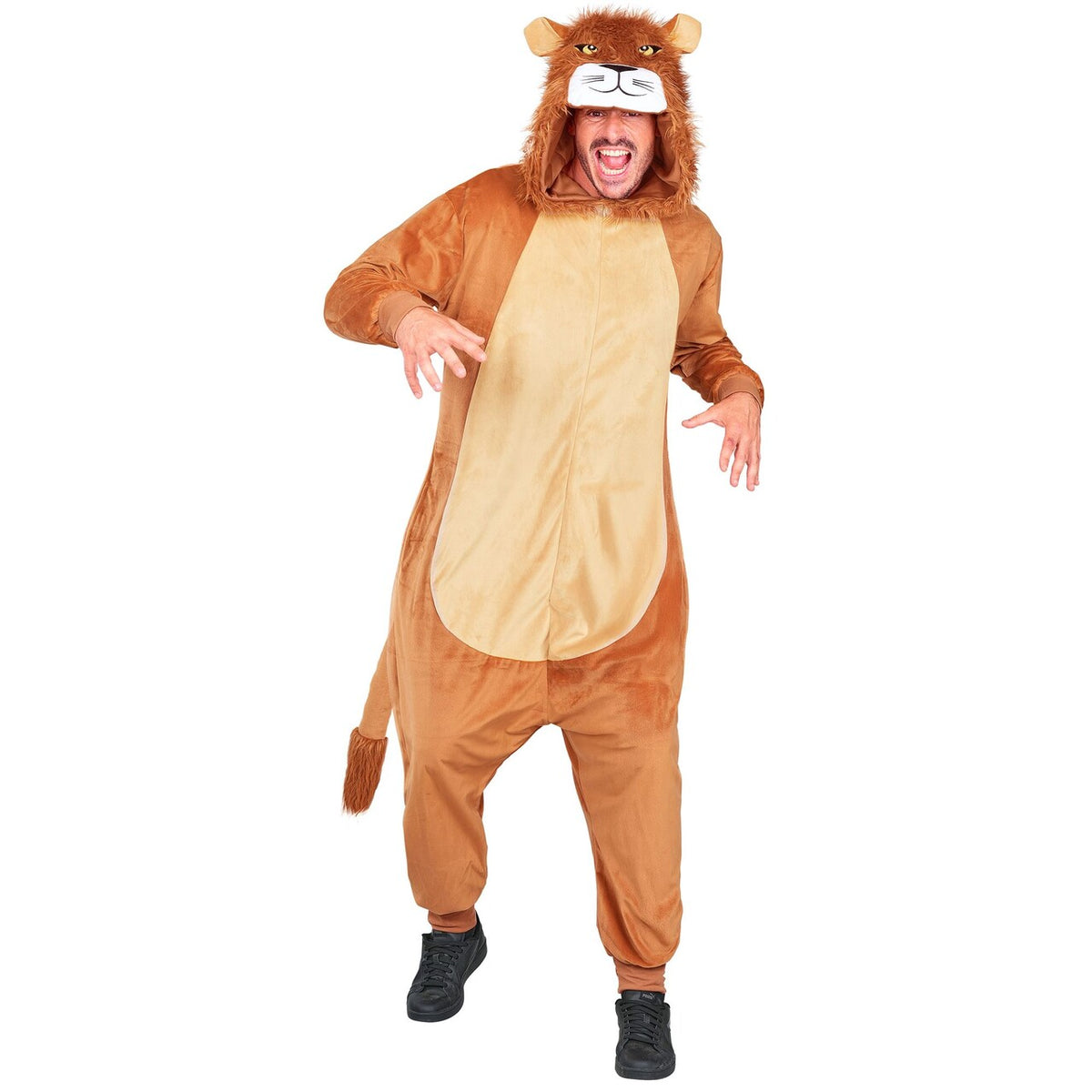 Op deze afbeelding zie je een Kostuums, van het merk Widmann. Leuke Leeuw Onesie Kostuum