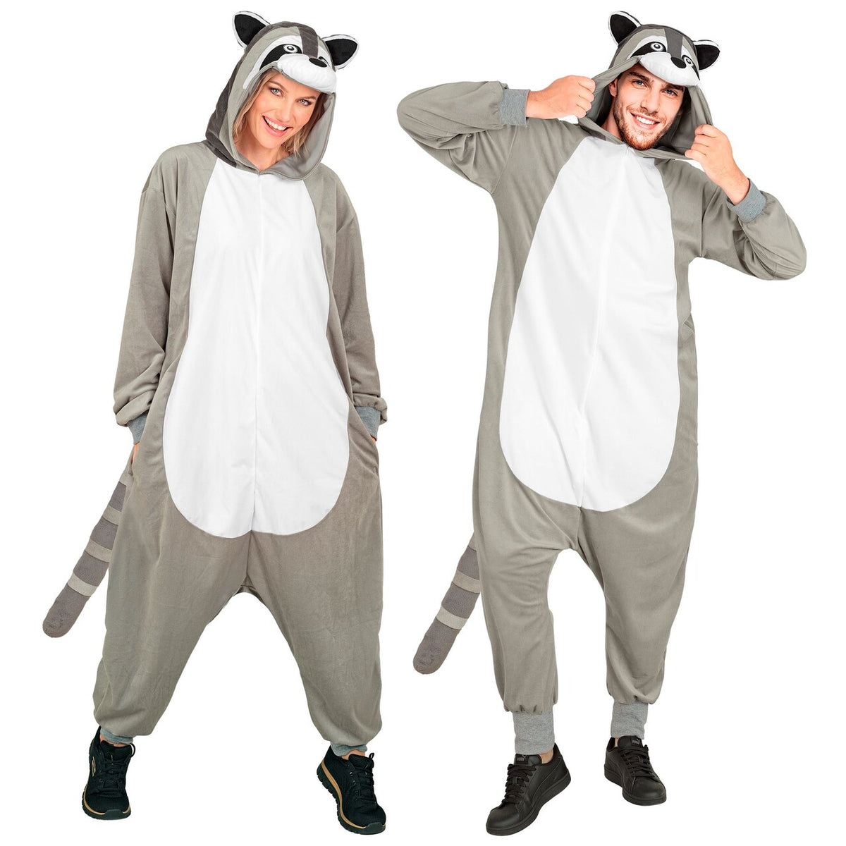 Op deze afbeelding zie je een Kostuums, van het merk Widmann. Schone Wasbeer Onesie Kostuum