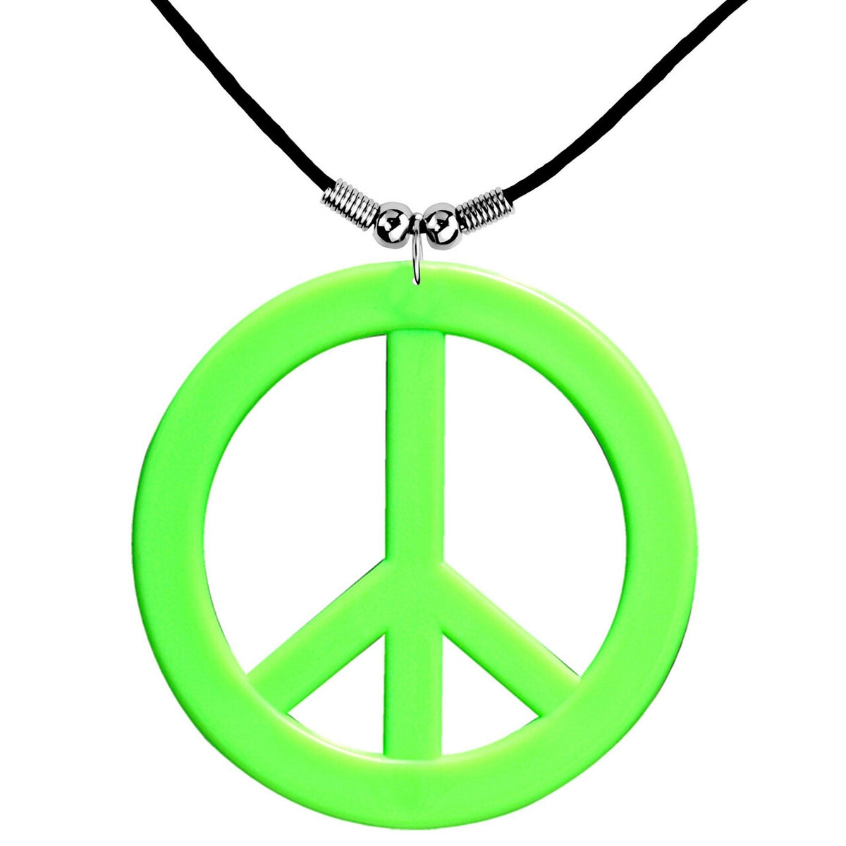 Op deze afbeelding zie je een Accessoires, van het merk Widmann. Ketting Peace Symbool Neon Groen
