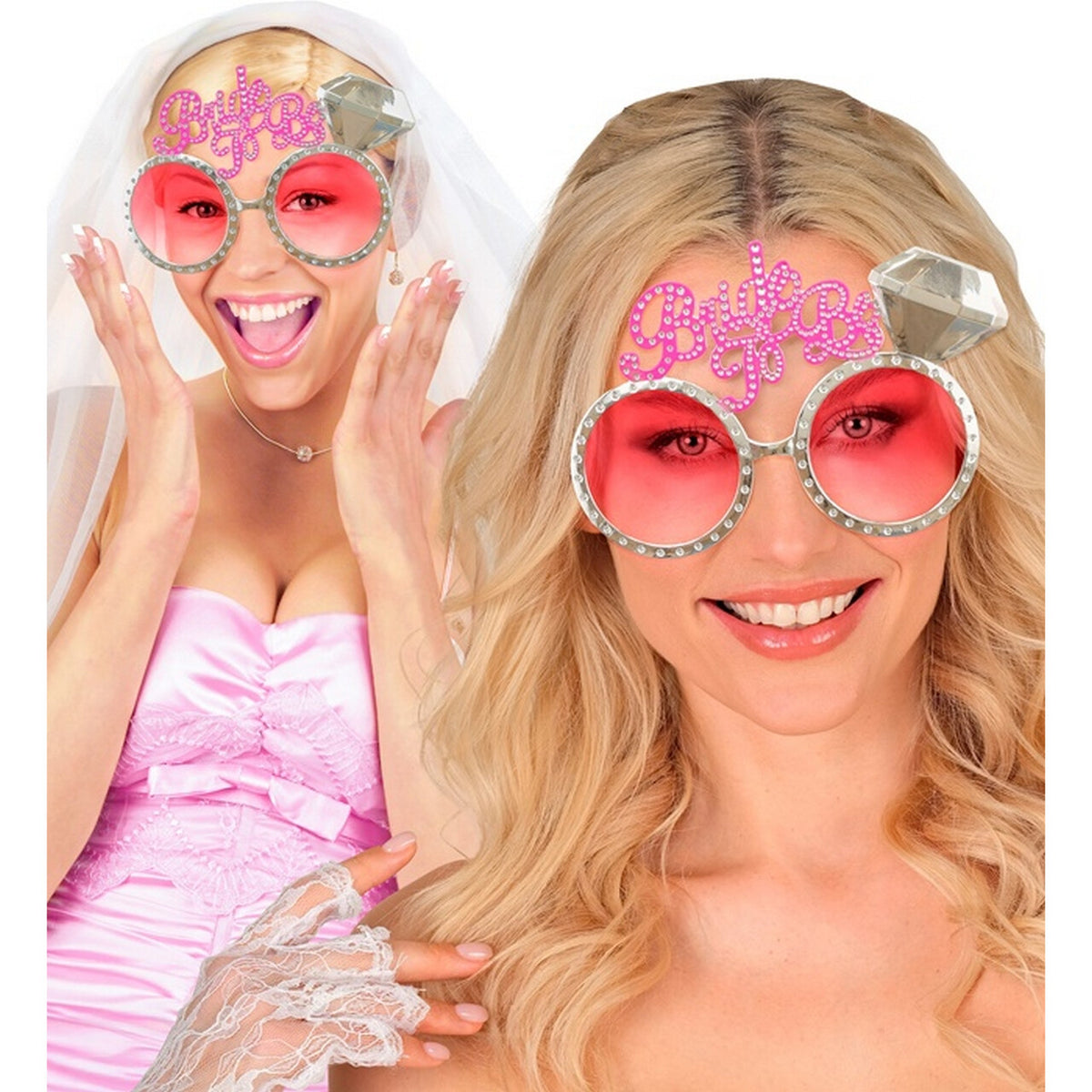 Op deze afbeelding zie je een Accessoires, van het merk Widmann. Bril Bride To Be
