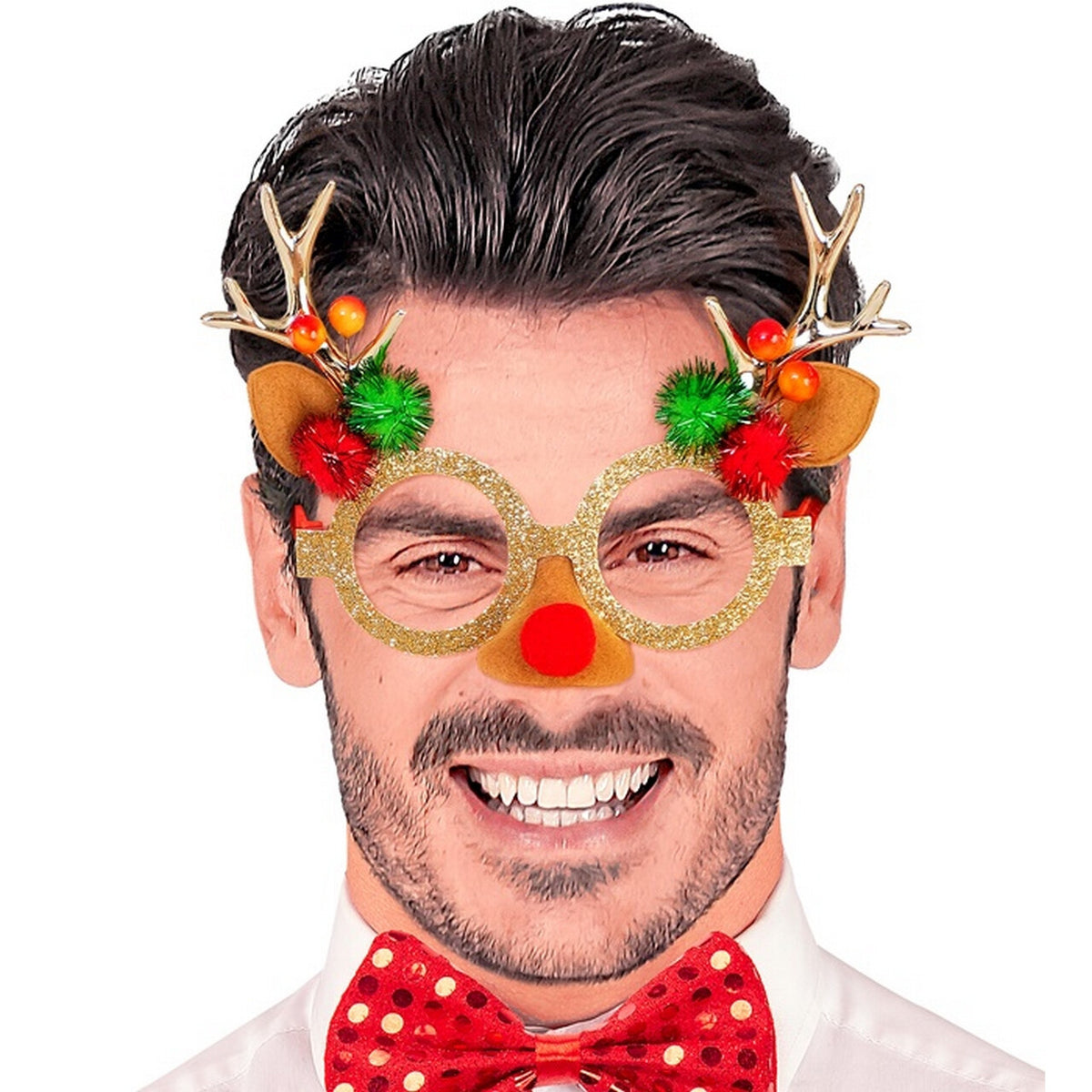 Op deze afbeelding zie je een Accessoires, van het merk Widmann. Fun Bril Rudolf Reindeer