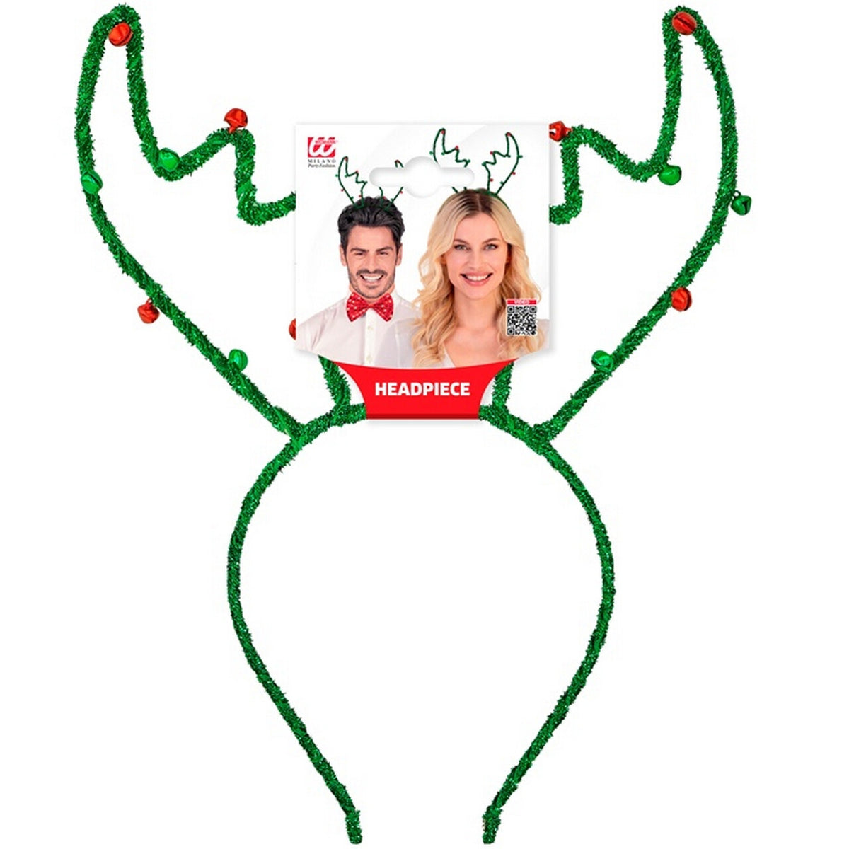 Op deze afbeelding zie je een Accessoires, van het merk Widmann. Hoofdband Green Deer