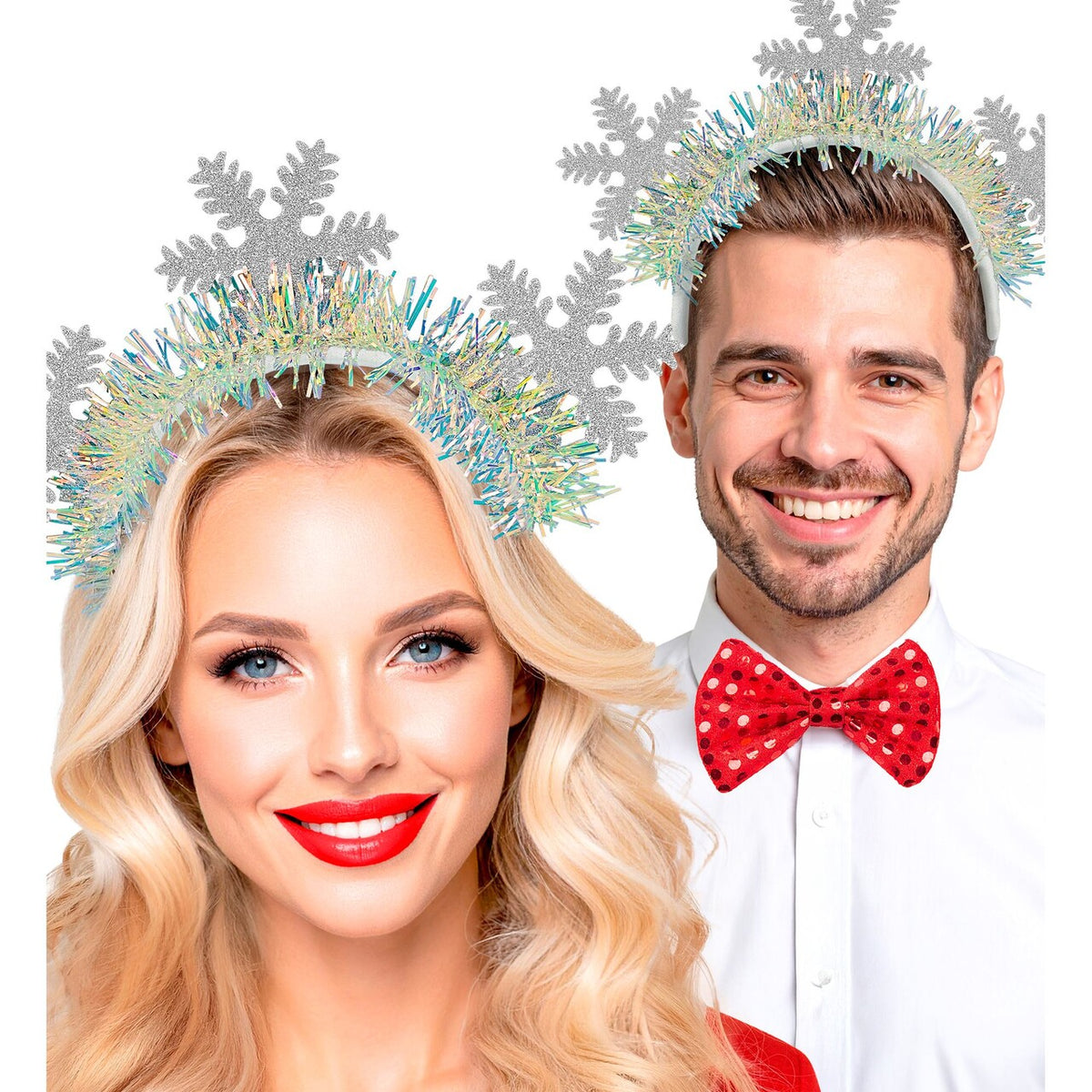 Op deze afbeelding zie je een Accessoires, van het merk Widmann. Hoofdband Kerst Prinses Zilver