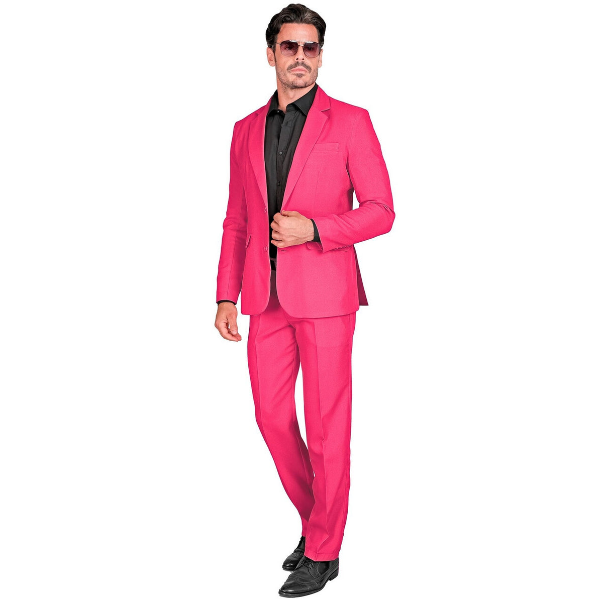 Op deze afbeelding zie je een Kostuums, van het merk Widmann. De Echte Roze Topper Man Kostuum