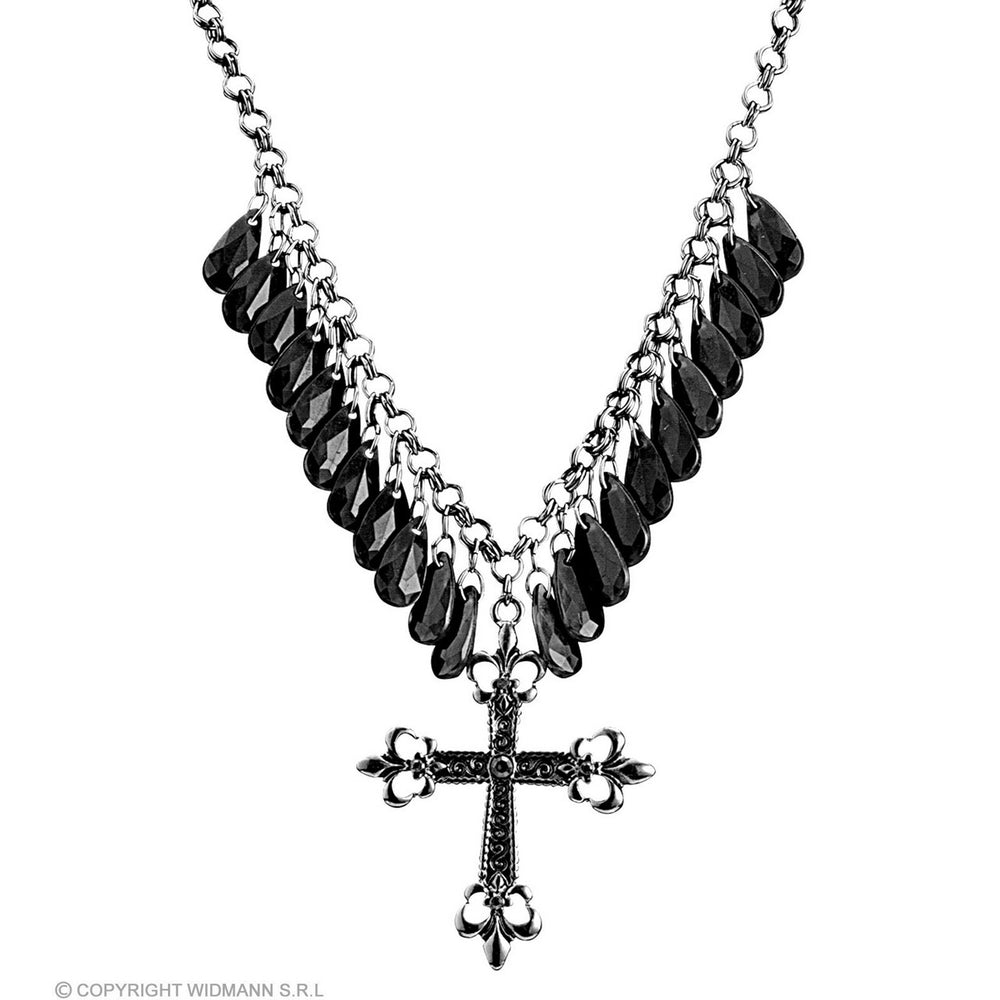 Op deze afbeelding zie je een Accessoires, van het merk Widmann. Holy Kruis Gothic Ketting