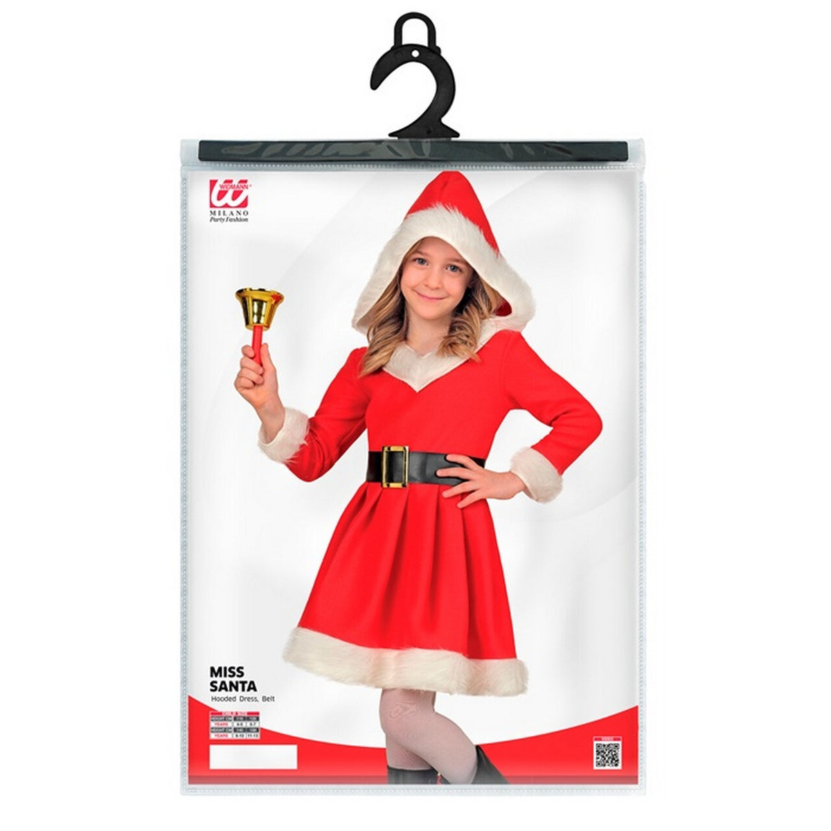 Op deze afbeelding zie je een Kostuums, van het merk Widmann. Little Miss Santa Xmas Meisje Kostuum