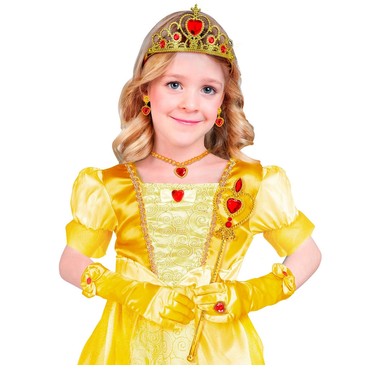Op deze afbeelding zie je een Accessoires, van het merk Widmann. Prinses Belle Accessoire Set