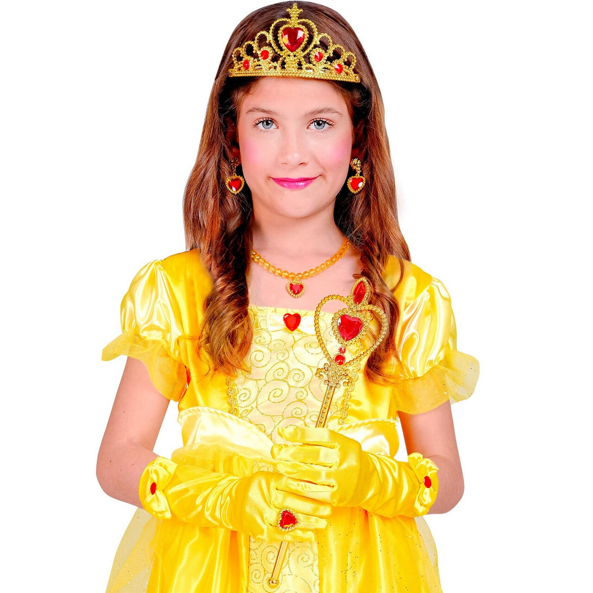 Op deze afbeelding zie je een Accessoires, van het merk Widmann. Prinses Belle Accessoire Set