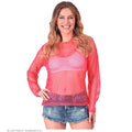 Chemise Résille Néon Rose