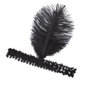 Bandeau à Paillettes Années 20 Avec Plume Noire