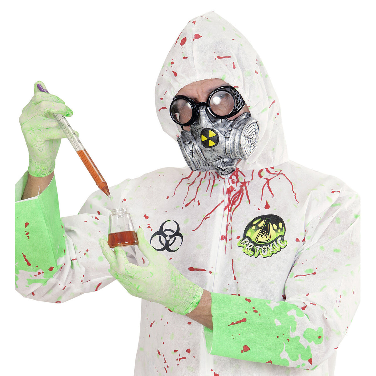 Op deze afbeelding zie je een Accessoires, van het merk Widmann. Biohazard Latex Gasmasker
