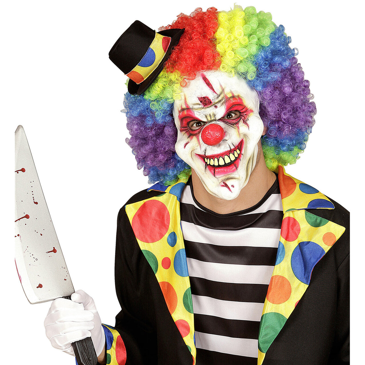 Op deze afbeelding zie je een Accessoires, van het merk Widmann. Halfgezicht Masker Killer Clown Funnie Death