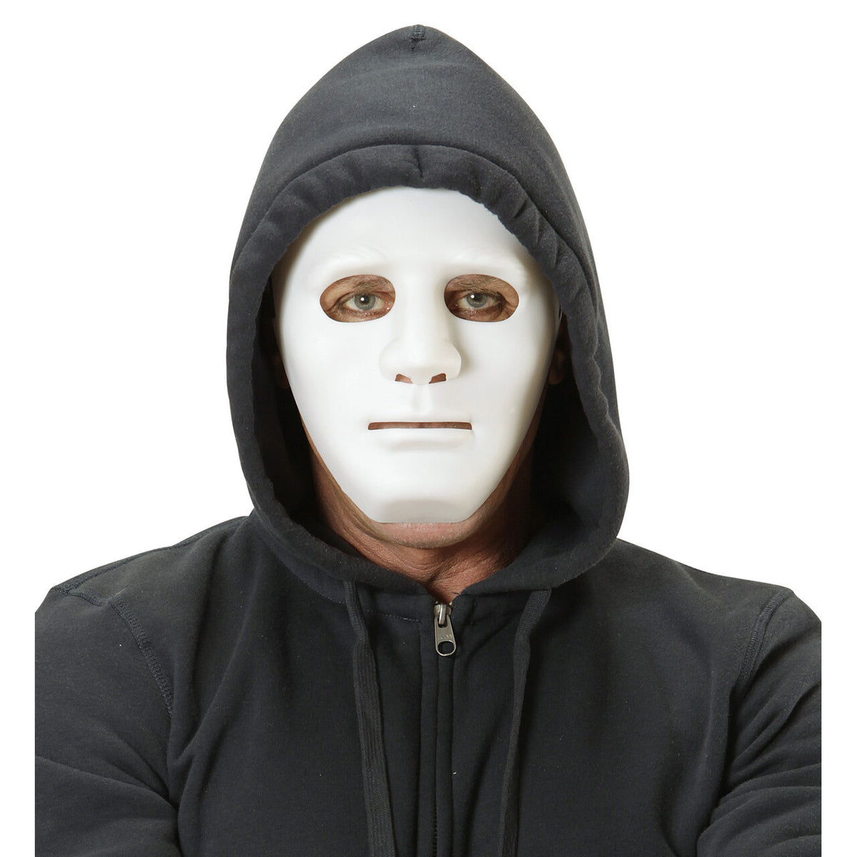 Op deze afbeelding zie je een Accessoires, van het merk Widmann. Classic Creep Masker Anonym Wit
