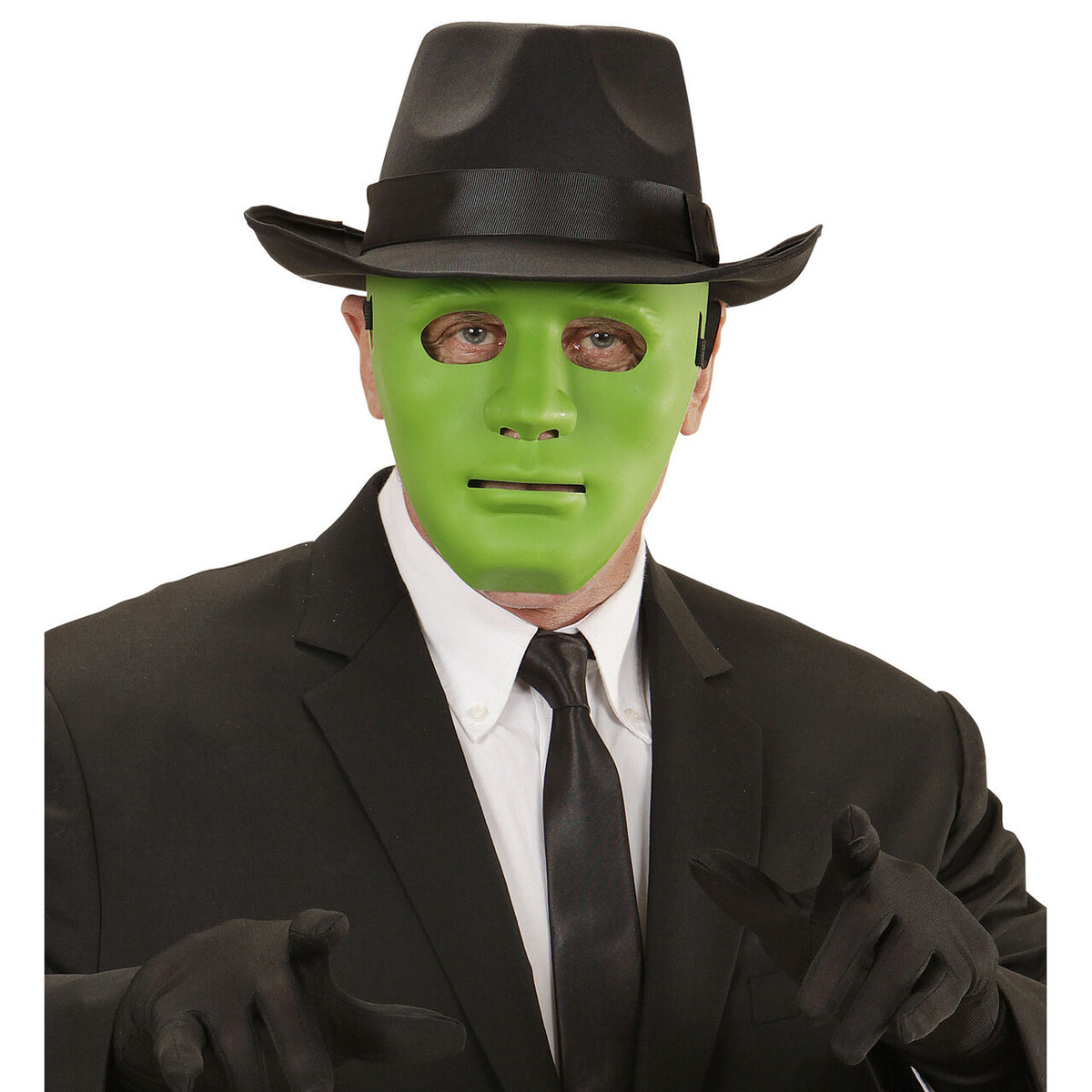 Op deze afbeelding zie je een Accessoires, van het merk Widmann. Classic Creep Masker Groen