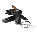 Holster Western Cowboy Avec Ceinture Effet Cuir Noir