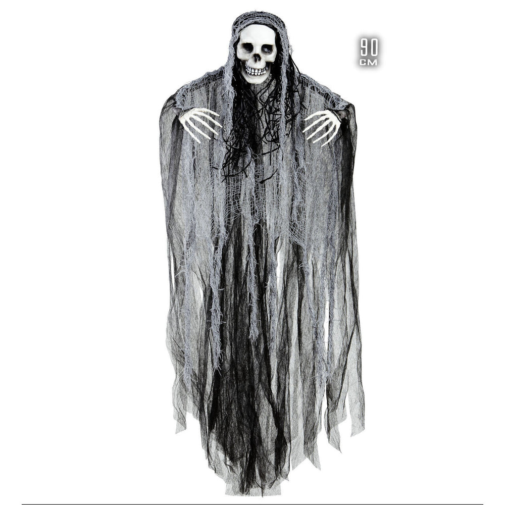 Op deze afbeelding zie je een Decoratie, van het merk Widmann. Horror Deco Grim Reaper Pop, 90 Centimeter