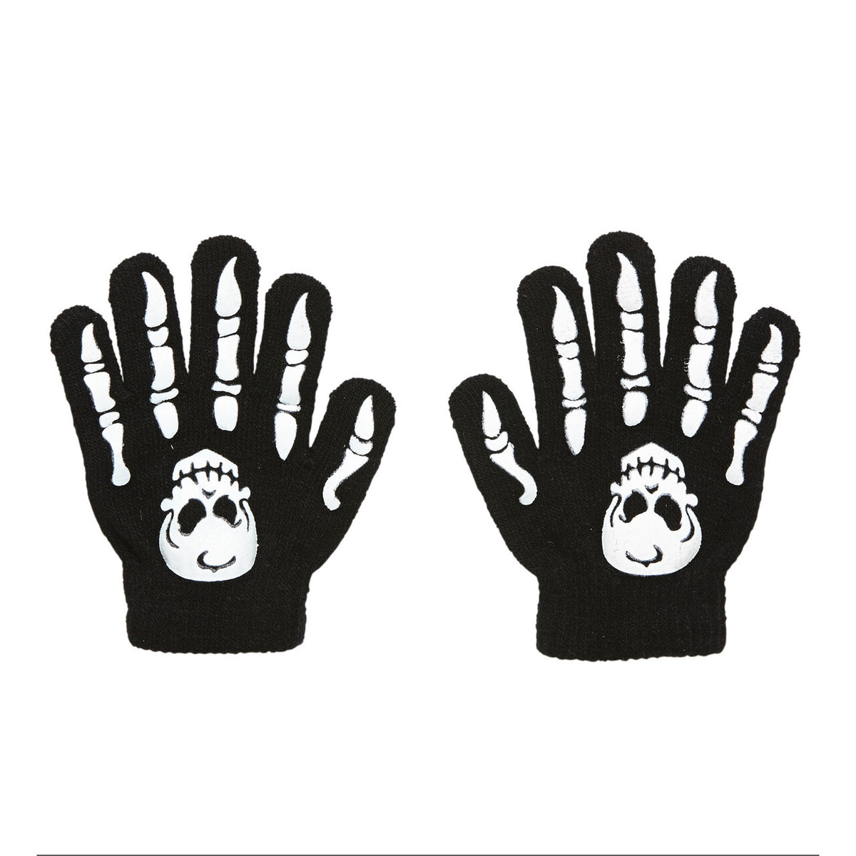 Op deze afbeelding zie je een Accessoires, van het merk Widmann. Skulls And Bones Handschoenen Botten Met Schedel, Kind