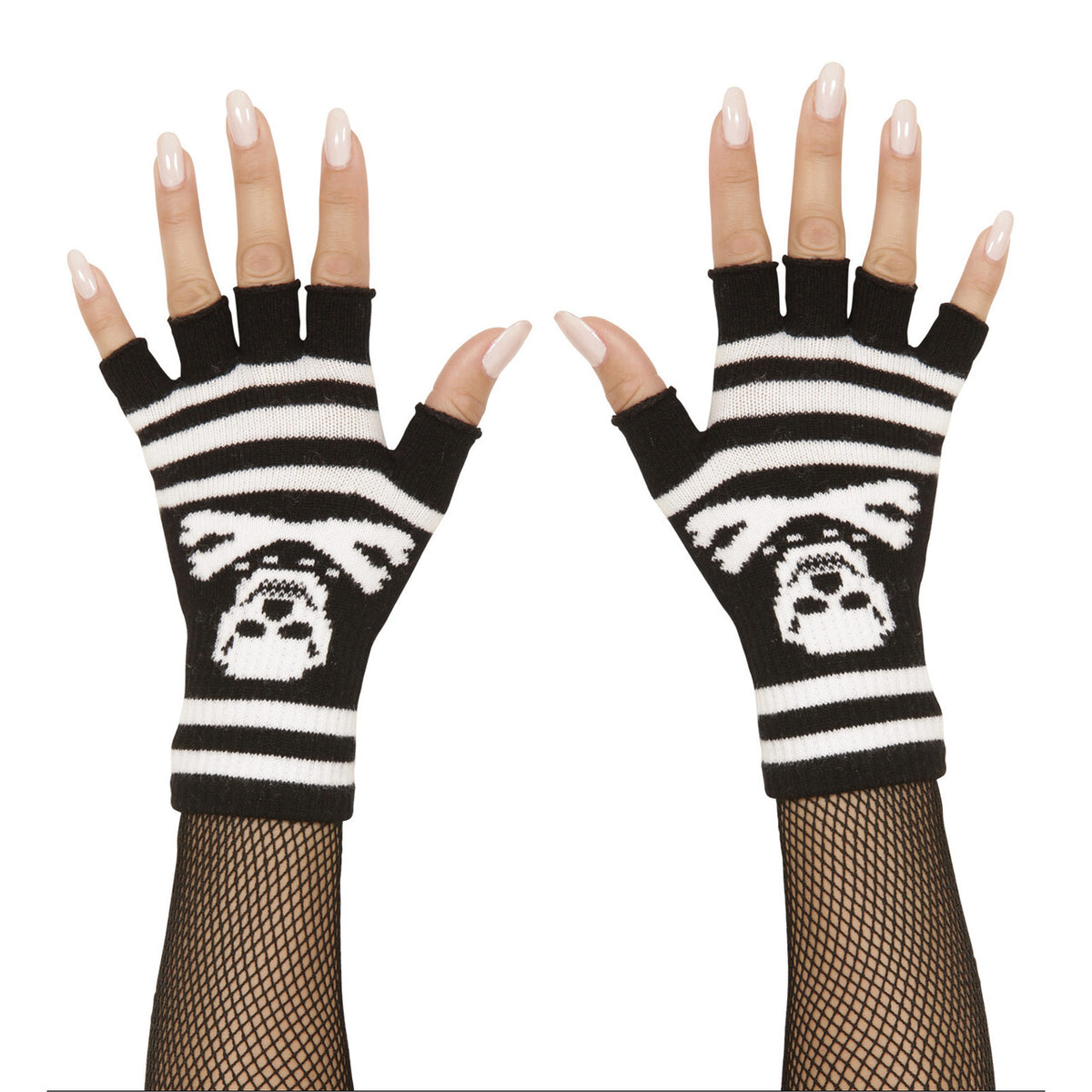 Op deze afbeelding zie je een Accessoires, van het merk Widmann. Piraten Vingerloze Handschoenen Piraat Met Botten