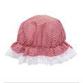Bonnet De Paysanne Blanc Rouge Rayé
