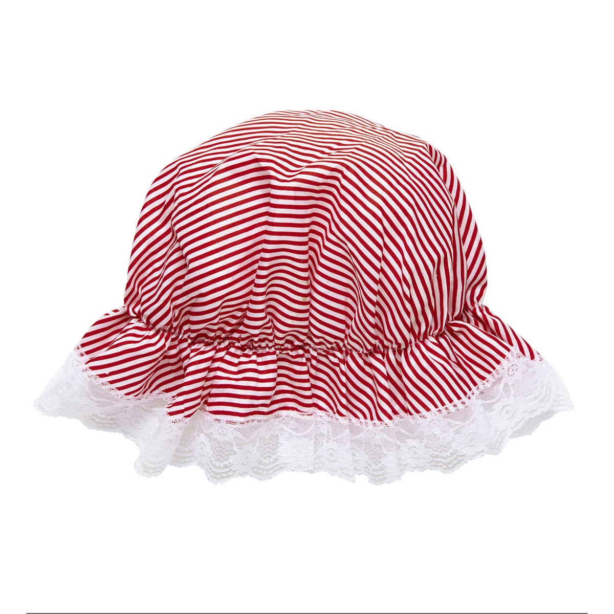 Op deze afbeelding zie je een Accessoires, van het merk Widmann. Boerinnen Slaapmuts Wit / Rood Gestreept