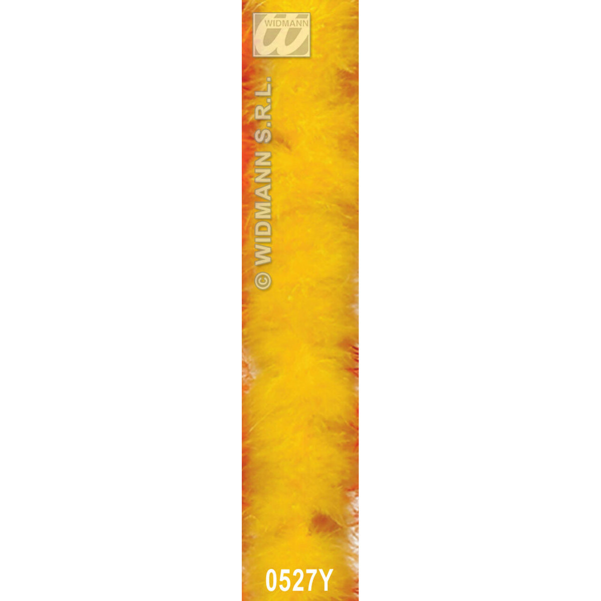 Op deze afbeelding zie je een Accessoires, van het merk Widmann. Decoratieve Boa Geel 2 Meter