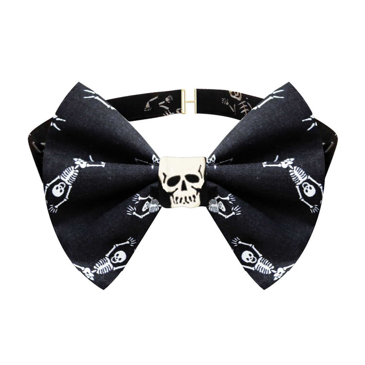 Op deze afbeelding zie je een Accessoires, van het merk Widmann. Halloween Strikje Skeletjes