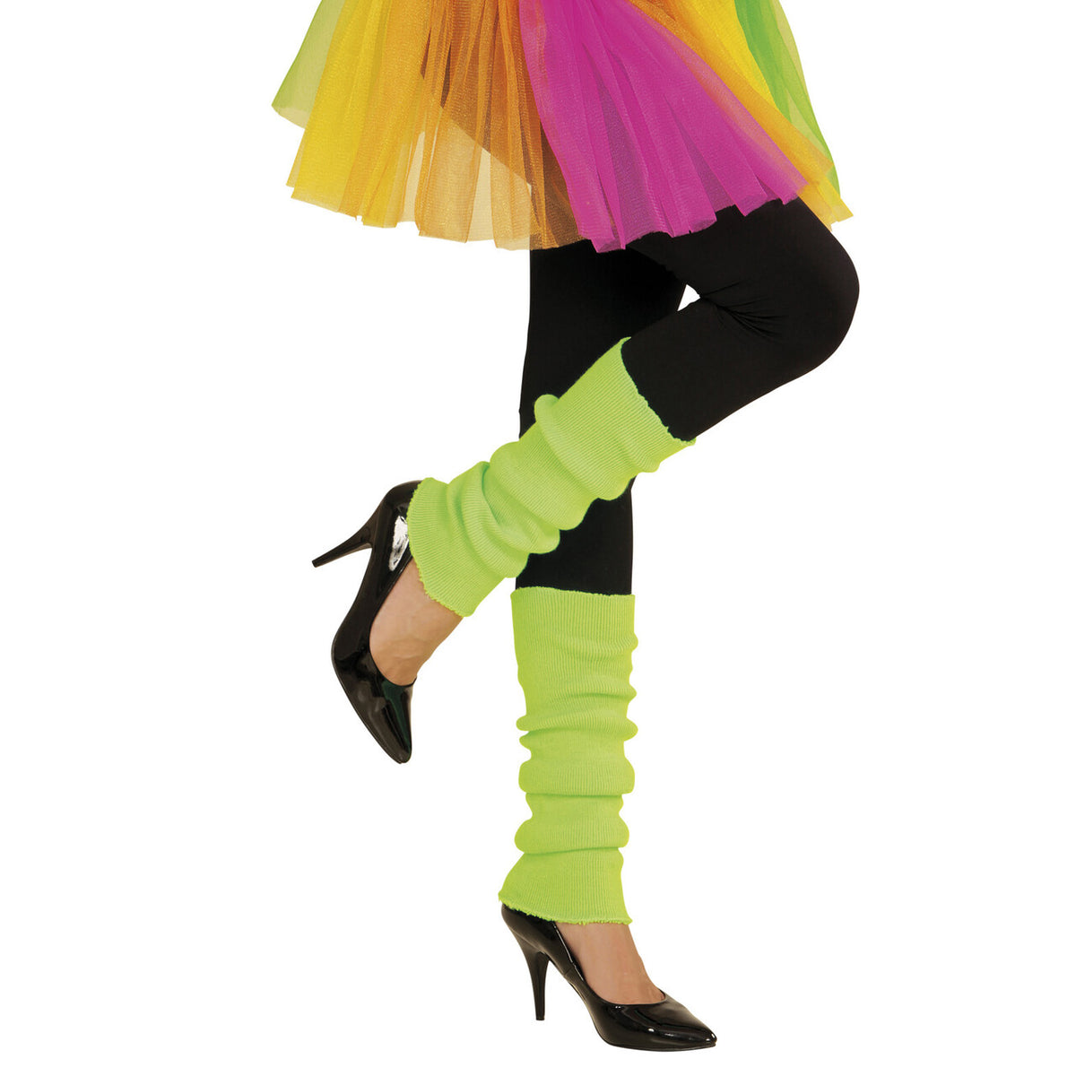 Op deze afbeelding zie je een Accessoires, van het merk Widmann. 80s Hottie Beenwarmers Neon Groen