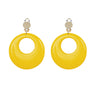 Boucles Doreilles Fleur Enfant Néon Jaune