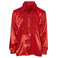 Chemise à Volants Rouge Homme