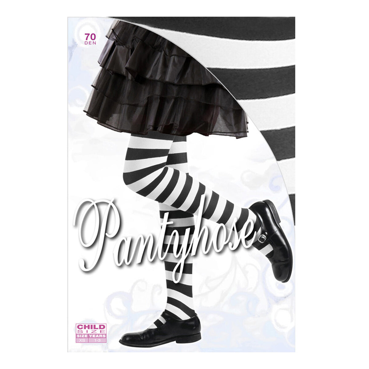 Op deze afbeelding zie je een Accessoires, van het merk Widmann. Gestreepte Kinderpanty Wit / Zwart