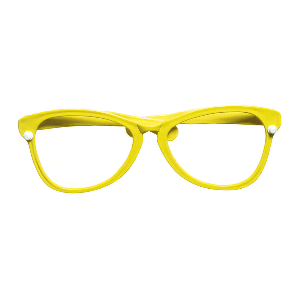 Op deze afbeelding zie je een Accessoires, van het merk Widmann. Funnyman Grote Clownsbril, Geel