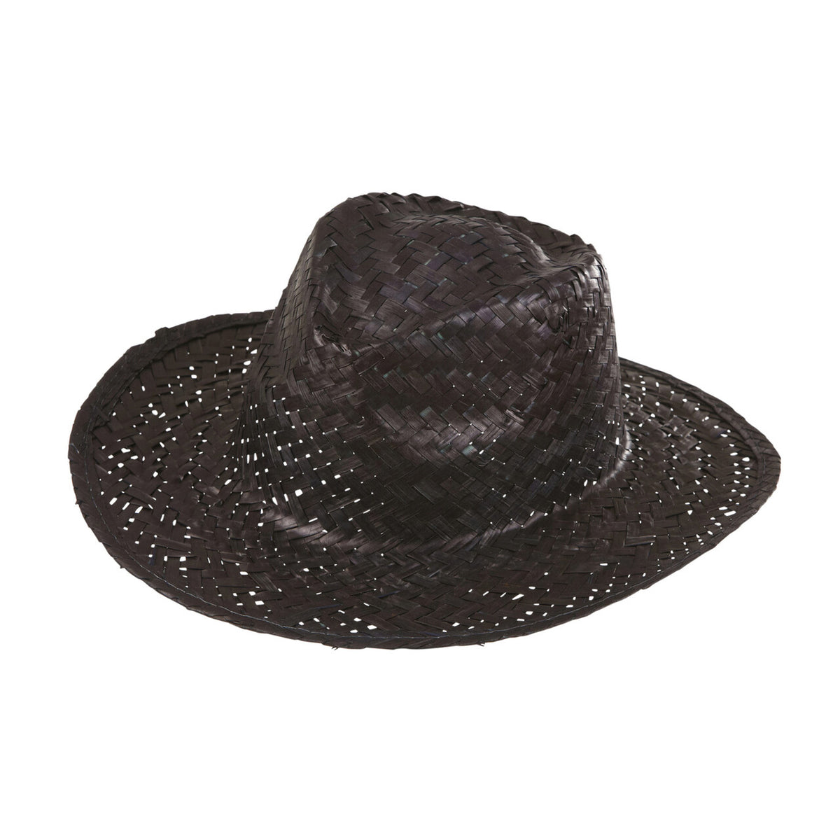 Op deze afbeelding zie je een Accessoires, van het merk Widmann. Cowboyhoed Stro, Zwart