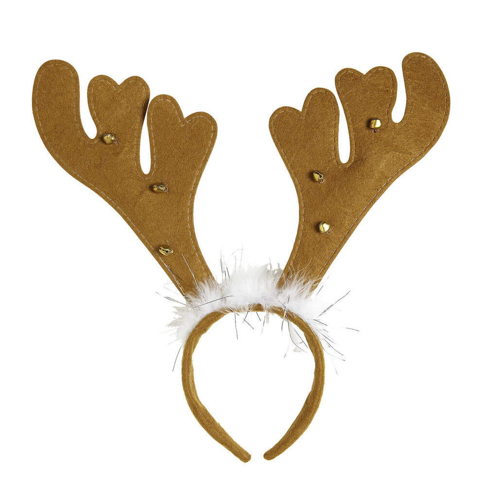 Op deze afbeelding zie je een Accessoires, van het merk Widmann. Hoofdband Rendier Met Belletjes En Marabou Rudolf