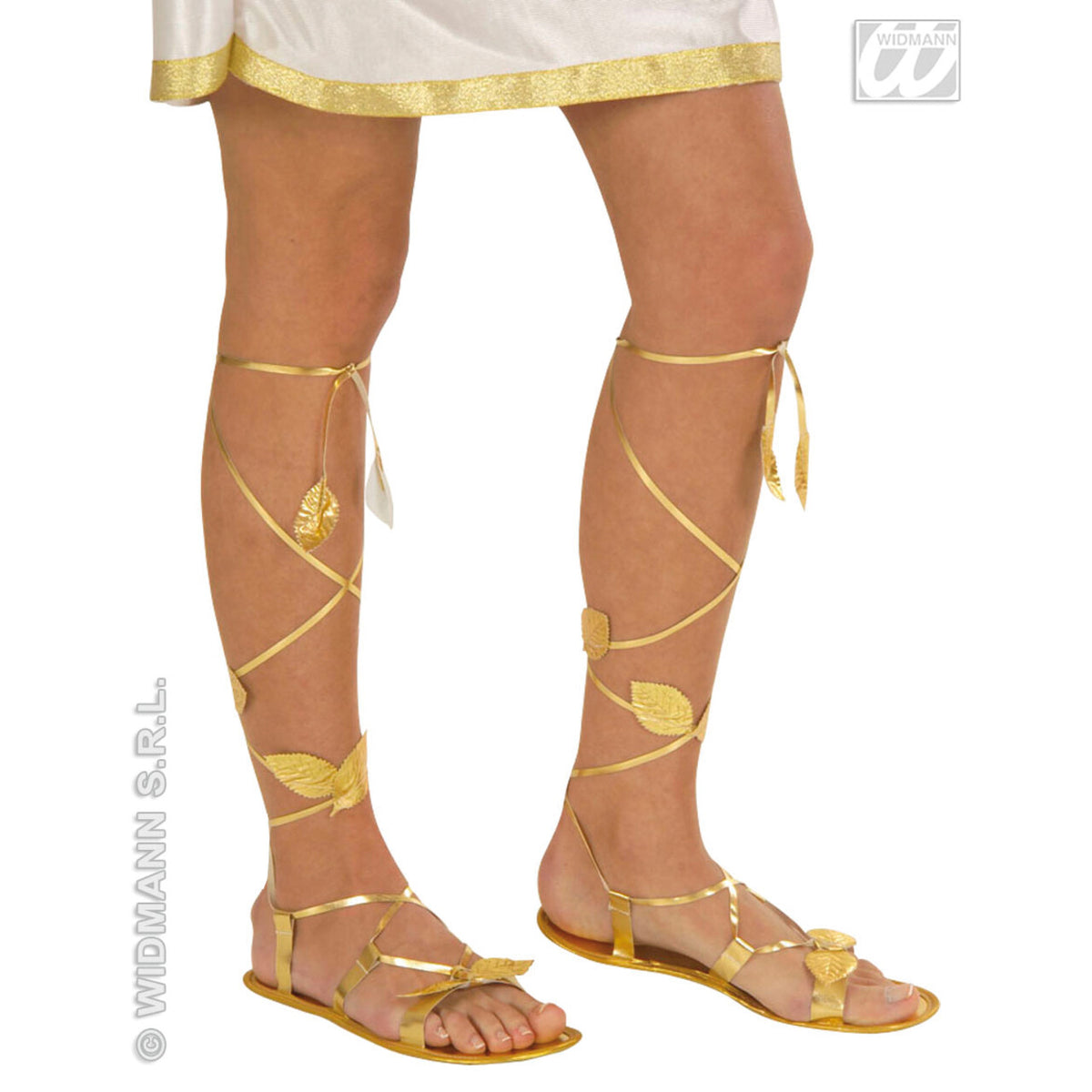 Op deze afbeelding zie je een Accessoires, van het merk Widmann. Gouden Sandalen