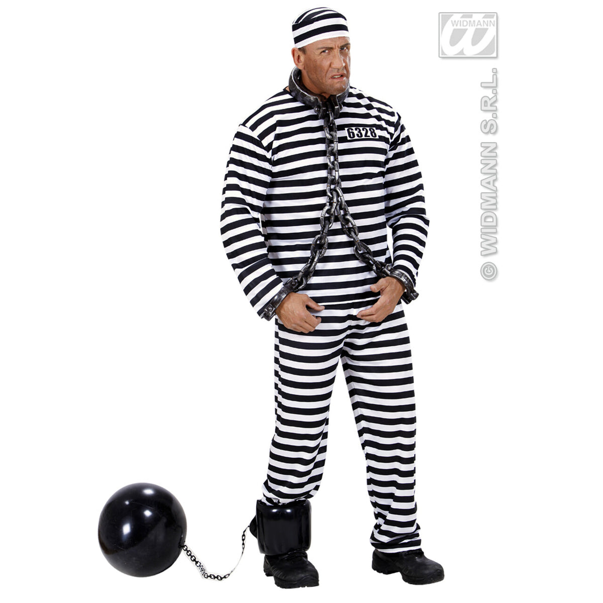 Op deze afbeelding zie je een Accessoires, van het merk Widmann. Opblaasbare Bal Met Ketting 25 Centimeter