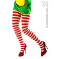 Collant Rayé Blanc Rouge XL