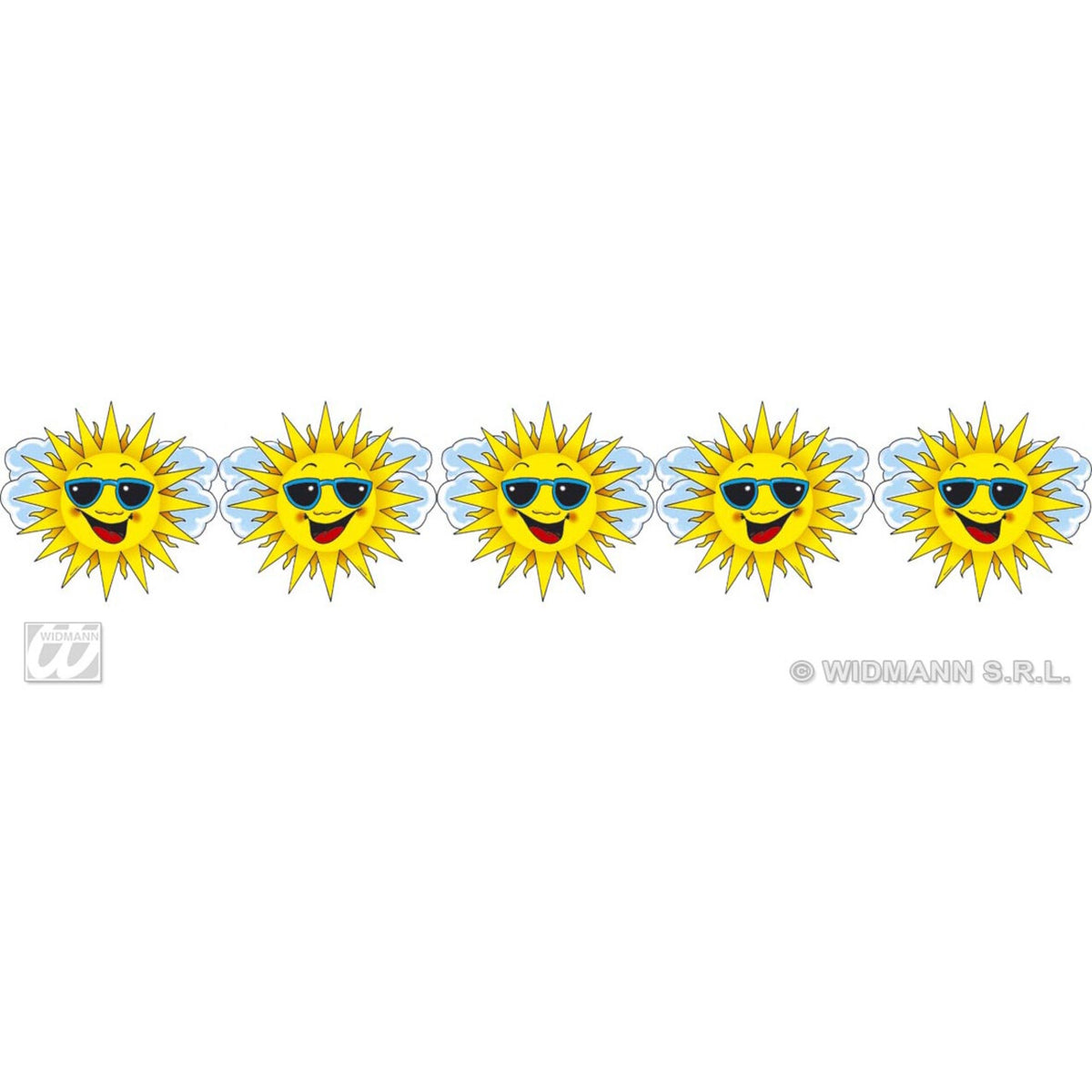 Op deze afbeelding zie je een Decoratie, van het merk Widmann. Slinger 3 Meter, Zon