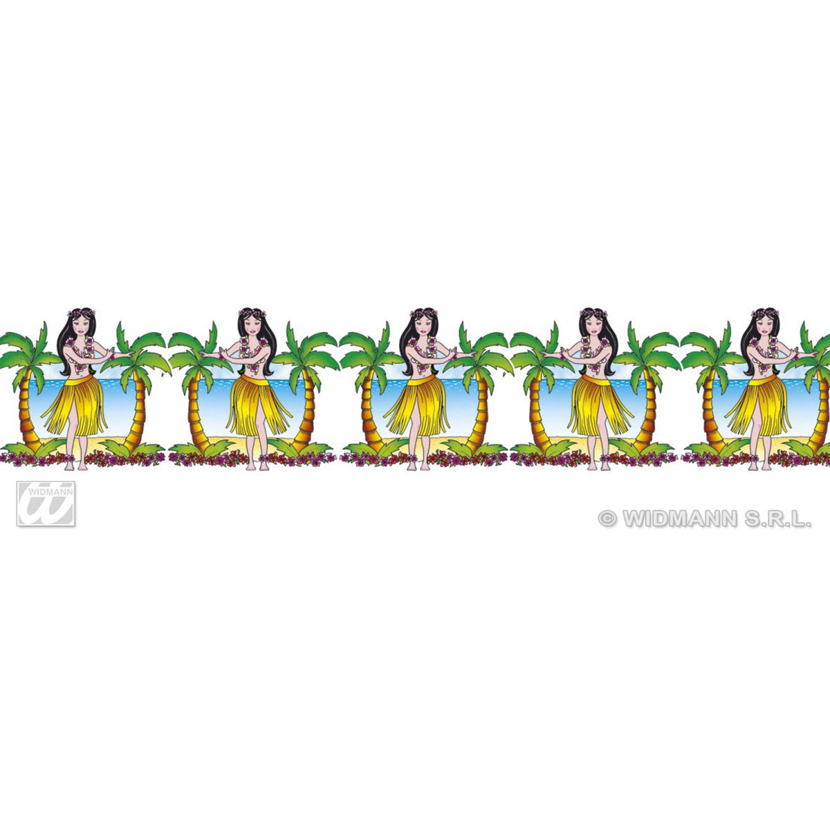 Op deze afbeelding zie je een Decoratie, van het merk Widmann. Slinger 3 Meter, Hawaii