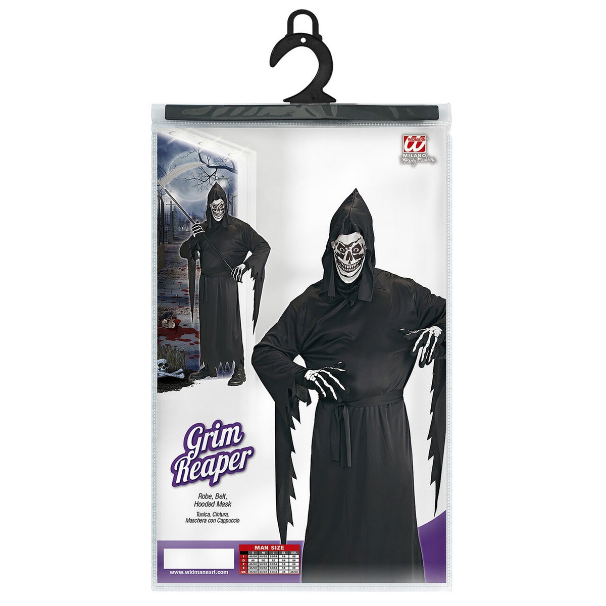 Op deze afbeelding zie je een Kostuums, van het merk Widmann. Grim Reaper Vader Tijd Kostuum Man