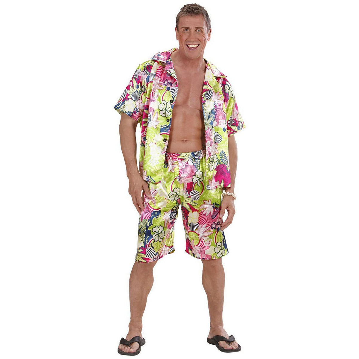 Op deze afbeelding zie je een Kostuums, van het merk Widmann. Aloha Hawaiiaanse Man Kostuum