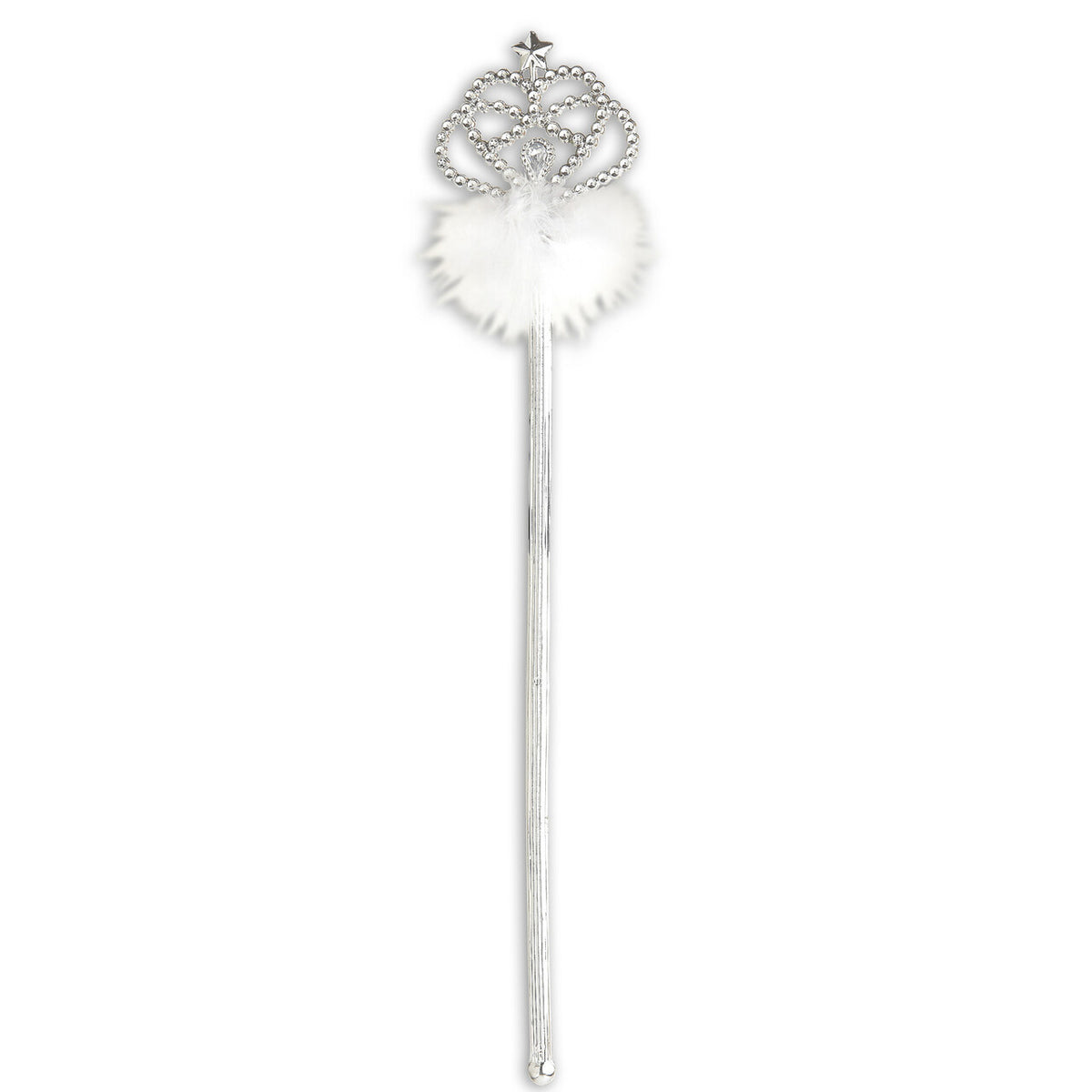 Op deze afbeelding zie je een Accessoires, van het merk Widmann. Betoverende Feeenstaf Met Marabou, Wit